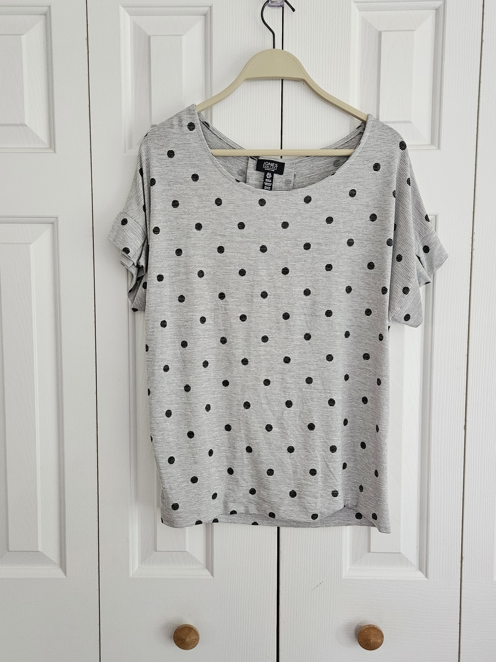 Jones New York Short Sleeve Polka Dot Tee